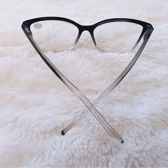 Eli Clear & Black Two Tone Reader Glasses - Picture 6 of 14